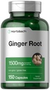 Horbäach Ginger Root Capsules 1500 mg 124; 150 Pil 134; Non-GMO, Gluten Free 124; Ginger Root Extract