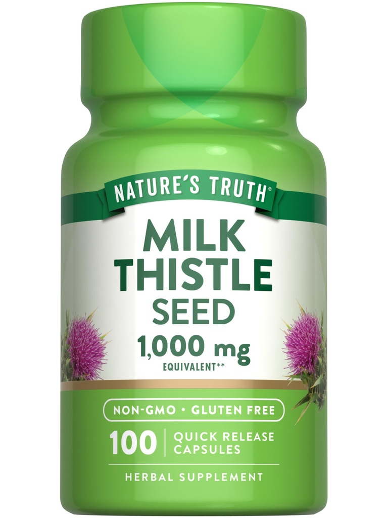 Nature 's Truth Milk Thistle Seed Extract 124; Herbal Suplement 124; 100 Capsules 14; Non-GMO & Gluten Free