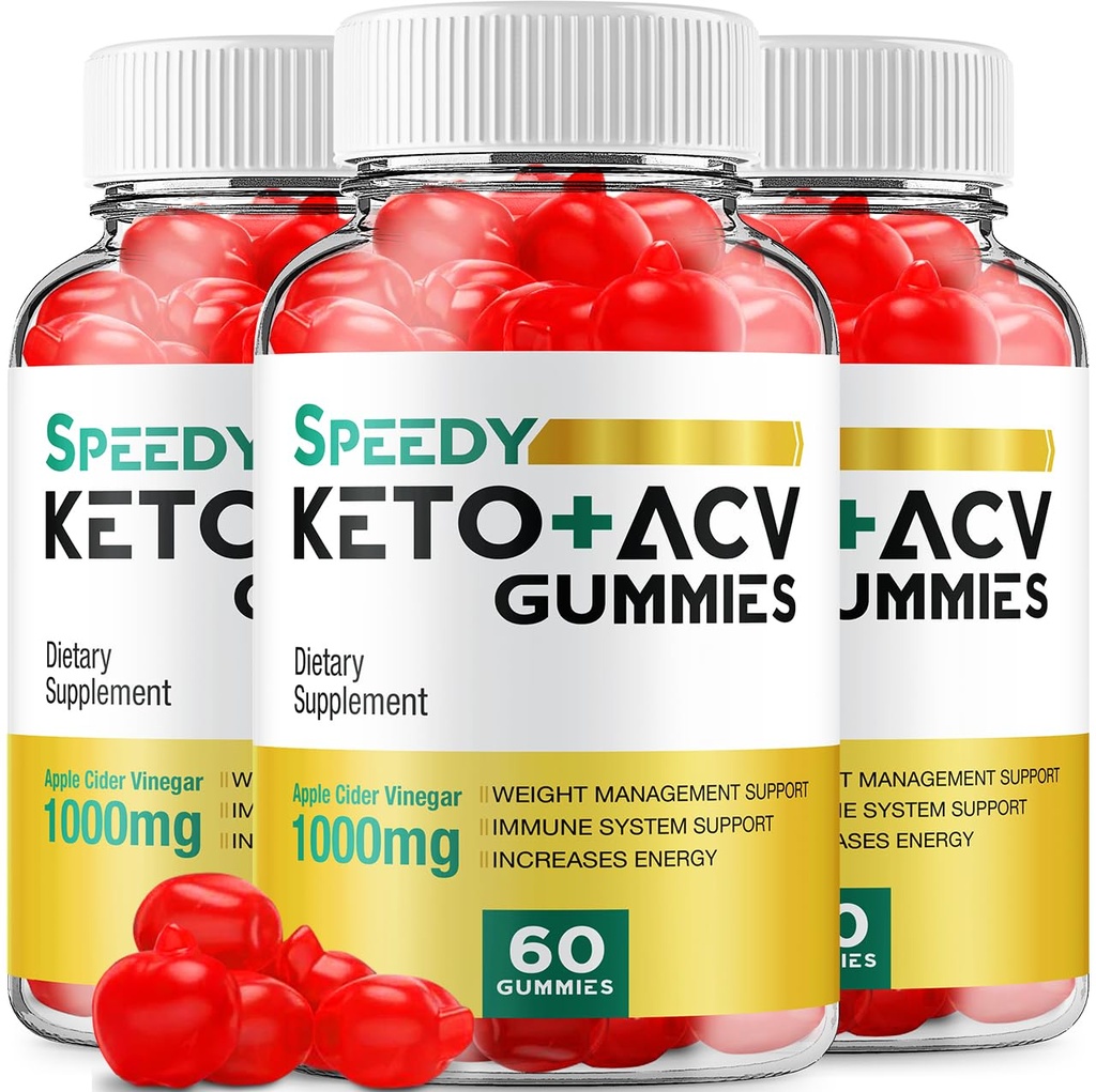 (3 Kemo ACV Gummies Speedy Formula Keto Plus ACV Gummies Apple Cider Speedy ACV Diet Women (180 Gummies)