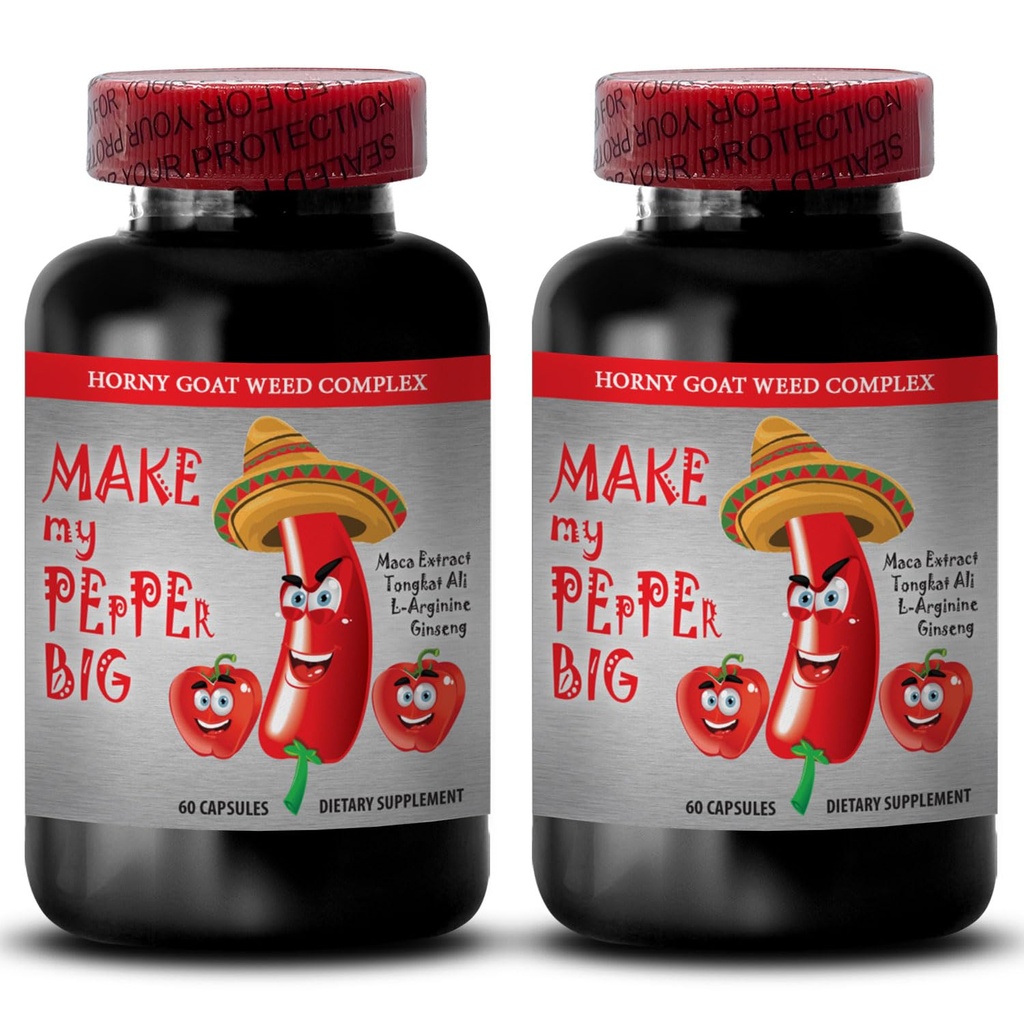pil meningkatkan laki-laki meningkatkan ukuran - Membuat saya PEPPER BIG - Natural MALE ENLARGEMENT, Maca, L-Arginine, pil Longjack, performer enhancer pria, tongkat ali untuk pria, pil libido laki-laki, 2 Bot 120 Caps
