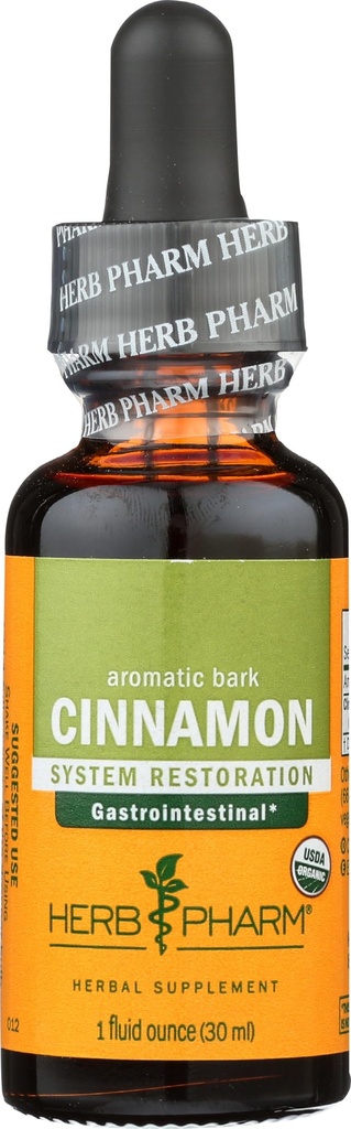 Herb Pharm Certified Organic Cinnamon Ekstrak untuk Cardiovaskular dan Sistem Dukungan - 1 Ounce