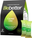 Bebetter Organic Electrolytes Powder Packet 126; Daily Electrolite Drink Mix 124; Organic Coconut Water 12.4; No Articial Flavors 124; Sugar Free Hydration Packets 14; Non-GMO 124; 22 Sticks Pack (Coconut dan Lime)