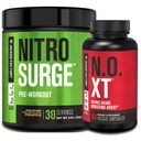 Jacked Factory Nitrospush Pre- Workout di Pineapple & N.O. XT Nitric Oxide Booster untuk Pria & Perempuan