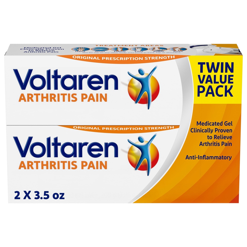 Voltaren Arthritis Pain Gel untuk Relief nyeri Topical Terkuat dengan Diclofenac - New Easy Open Cap - 100 g x 2