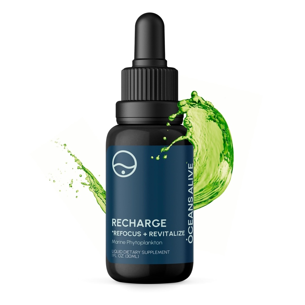 Aktivasi Oceans Alive Alive 124; 1 'lf oz (30 ml) = 124; Marine Phytoplankton Suplemen 124; Chlorophill & Mineral- Rich Formula Energi & Focus 124; Natural Antioxidant Drops