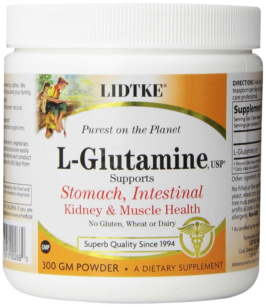 Lidtke Technologies L- Glutamine Powder, 300 Gram