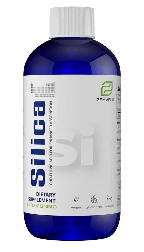 Liquid Ionic Silica - Rambut, Skin & Nails Nutition 124; Collagen Dukungan Bersama untuk Tendon Kesehatan & Cartilage 124; 8 oz, 48 Day Supppply