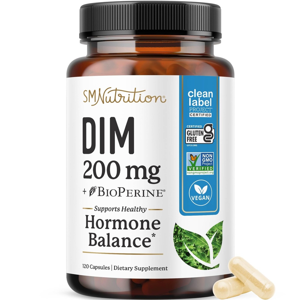 Tambahan DIM 200 mg (120 Ct) 134; Estrogen balance for Women & Men 124; Hormonal Acne Suplemen Hormonal, Menopause, Antioksidant & PMS Dukung 124; Nor-GMO, Vegan, Soy Free Achne Suppply