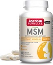 Jarrow Formulas MSM 1000 mg - 100 Veggie Capsules - Methylsulfonymetana - Sumber Sulfur - Suplemen Dieter & Strengthens Joints - hingga 100 Servis