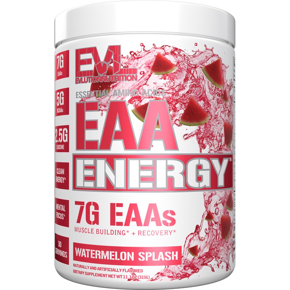EAAS Amino Acids Powder - Energizing EA Esquest Amino Acids Pre & Post Workout Powder for Muscle Building Energy and Recovery Support with 7g per Serving Plus 5g BCAAs (Watermelon, 30 Serving)