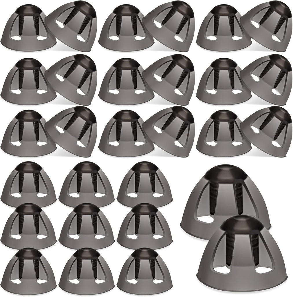 Geiserailie 30 Pcs Hearing Aid Domes 8mm Hearing Aid Open Domes Replacements