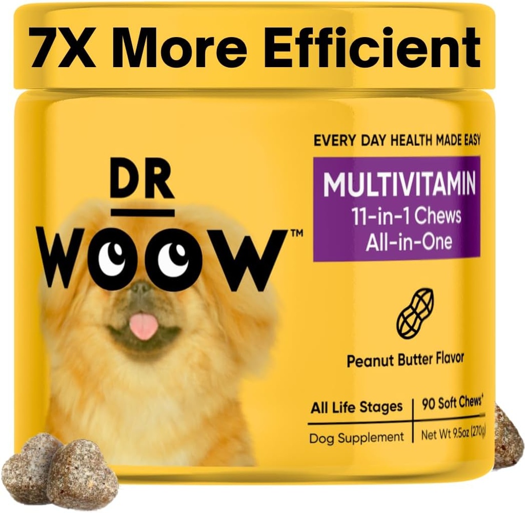 Multivitamin for Dogs - Vitamin untuk Anjing 124; Gut Immune Health, Gabungan Heart Eye Support 124; Dog Suplemen Glucosamin Chondroitin, Propoles Dibuffic, Omega 3 Fish Oil 124; 90 Ct