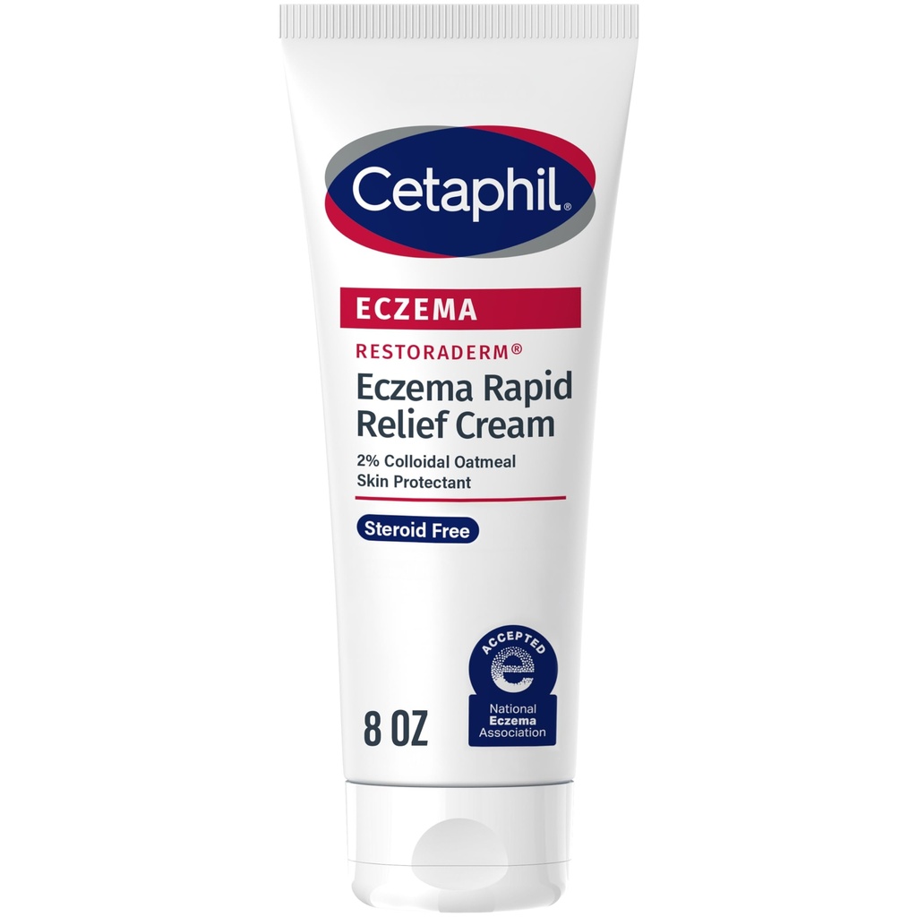 RESTORADERM ECZHIL ECZEMA FLARE- UP RELIEF CREAM, Untuk Eczema Prone Skin, 8 oz, Barrier Repair, 48 Hour Hydration, 2% Skin Protectant Colleidal Oatmeal, Steroid Free