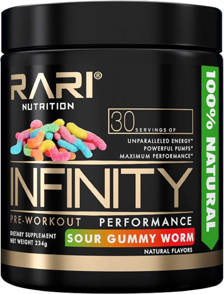 INFINITY - 100% Natural Pretraining Powder for Energy, Focus, and Performance - Men and Women