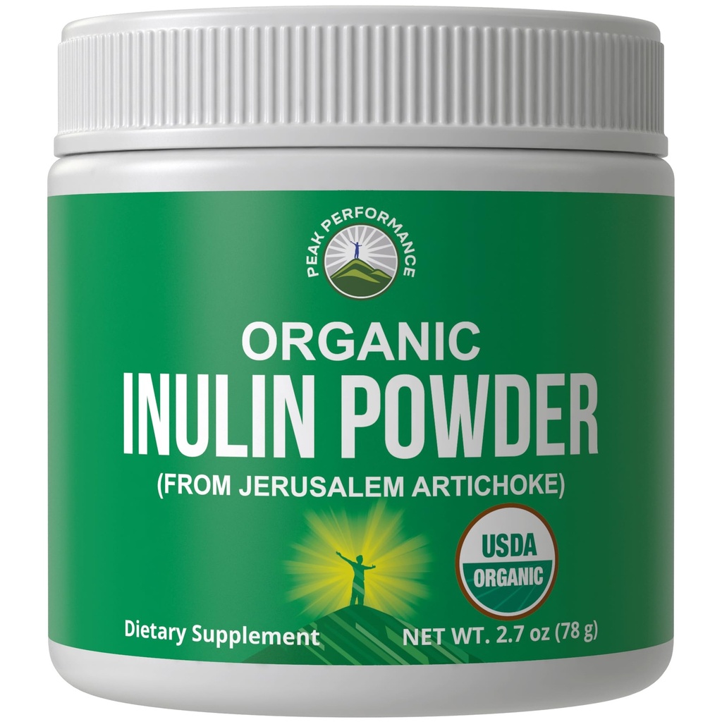 Powder Organic Inulin Natural Prebiotic Fiber for Gut Health. USDA Organic Raw Plant Berdasarkan Vegan Pregren FOS Suplemen dari Yerusalem Artichoke. HSA + FSA Eligly Vitamin Only List Approved