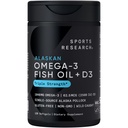Penelitian Olahraga ® Alaska Omega-3 Minyak Ikan 1040mg + Vitamin D3 2500iu - Mendukung Otak & Kesehatan Hati - MSC Disertifikasi Terapan
