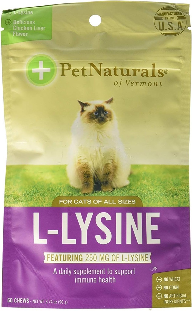 Pet Docuals of Vermont L- Lysine 60 Fun- Shaped Chews for Cats - 2 pack