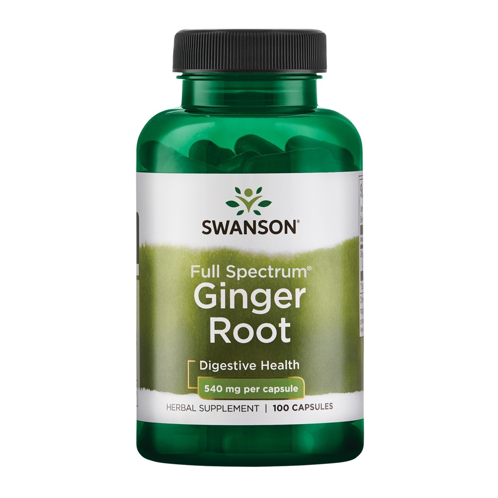 Swanson Premium Brand Ginger Root 540 Miligram 100 Capsules