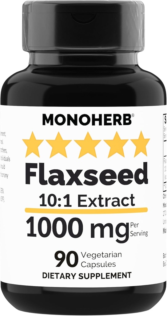 MontaHERB Flaxseed Extract 1000 mg - 90 Vegetarian Capsules