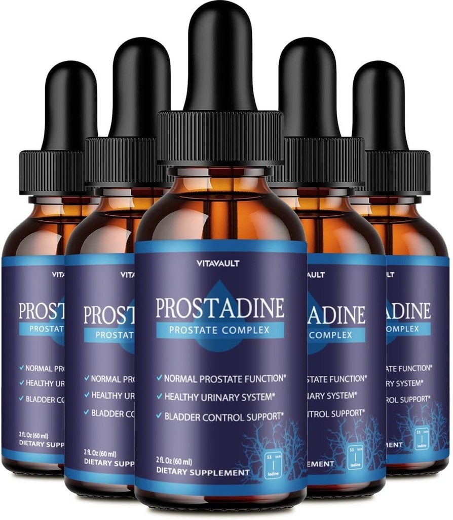 Prostadine, Impospontate Dukung Liquid Drops, Prostadine Tertinggi-Rated for Overall Prostate Wellness, Eister-To-Use Dropper Form (5 Pack)
