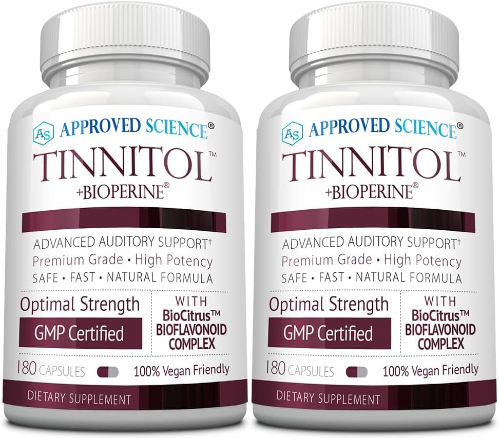 Disetujui Ilmu Tinnitol-Tinnitus Supplemen Dukungan - Kemudahan Dering di The Ears - Boost Inner Ear Kesehatan - 2 Botol - 6 Bulan Suppply - dibuat di Amerika Serikat