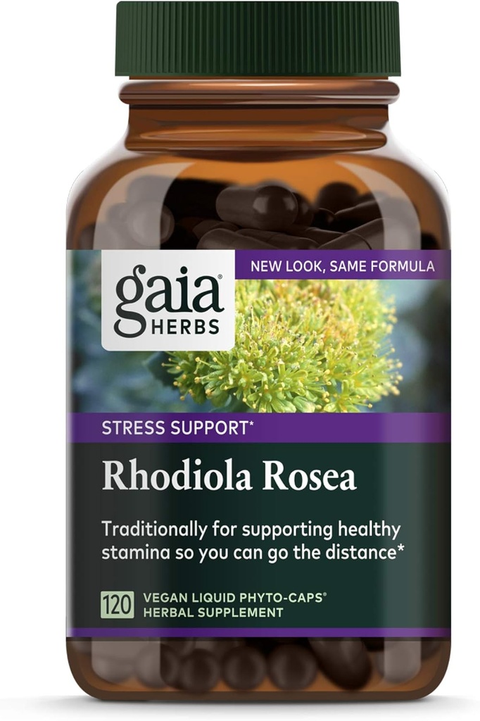 Gaia Herbs, Rhodiola Vegan Cair Phyto Physules