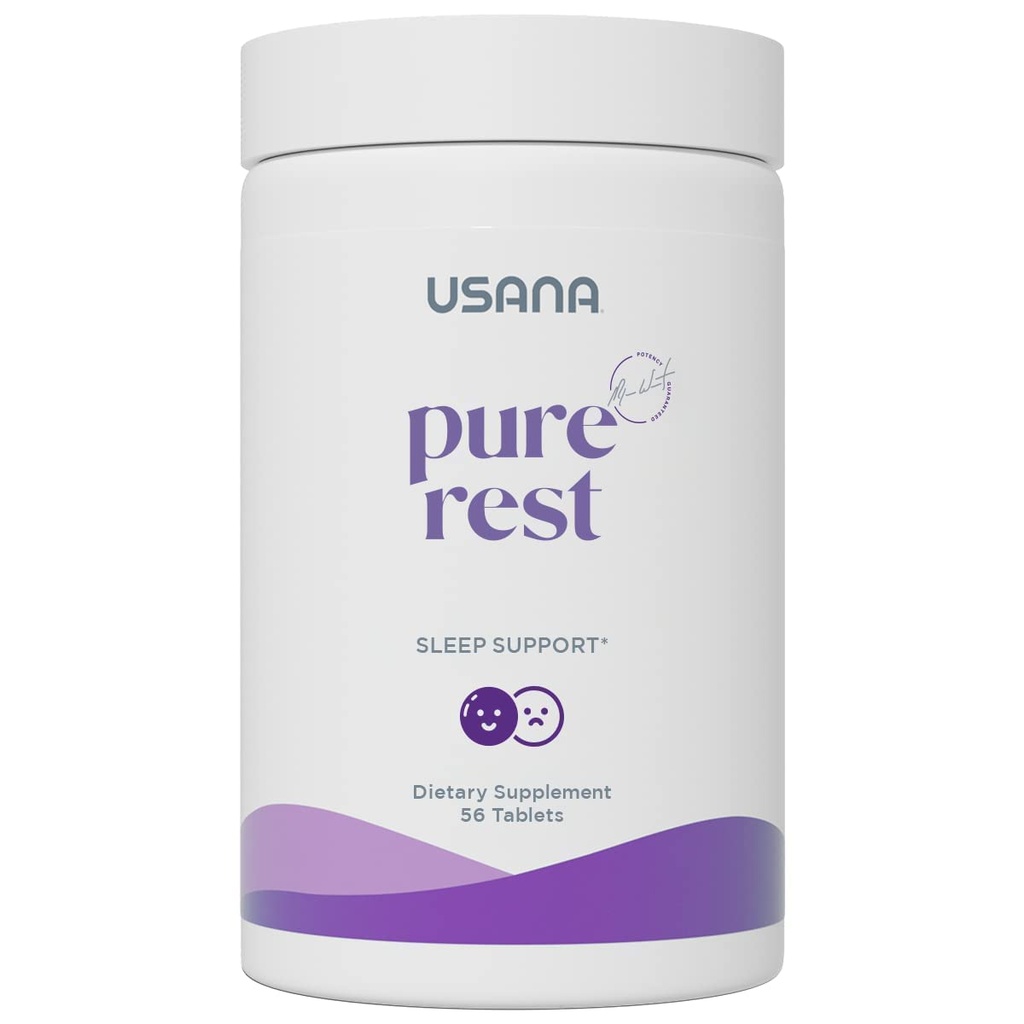 USANA Pure Rest Melonatin Suplemen untuk Dukungan Tidur * - Akting Cepat - Bebas Gula - 56 Tablet