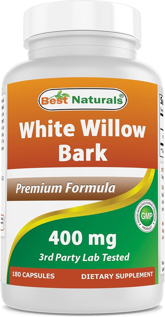Terbaik Willow Bark Putih 400 mg 180 Capsules
