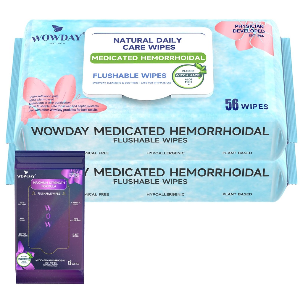 Brought Heembehoid Wipes 124; Witch Hazel Wipes Ph Balanced 12.4; 112 Count Count Features Free Adult Awehoid Witch Hazels Wipe for Butt Itch Relief Soothing