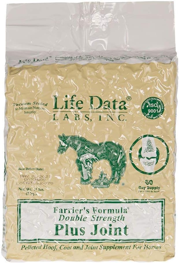 HIDUP DATA LABS Farriers Formula Kekuatan Ganda Plus Gabungan, 11 lbs; Hoof Pelleted, Coat dan Bersama Tambahan Kuda