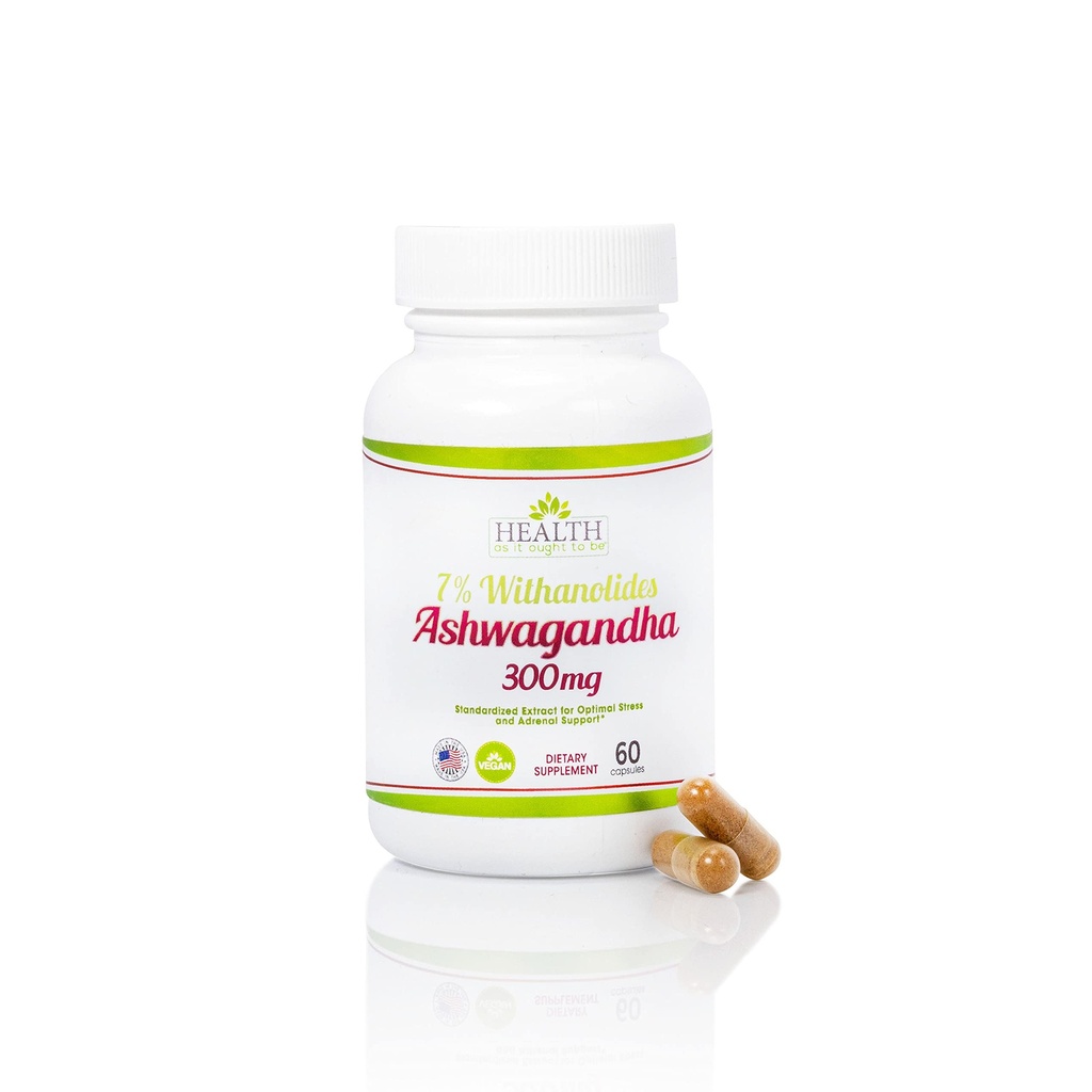 Kesehatan Seperti Yang Dipastikan Untuk Menjadi Ashwagandha 7% Dengan Tanolides Supplemen 126; Physician Formutation 124; 1 Cap Daily Formula Formula 124; 60 Kapsul