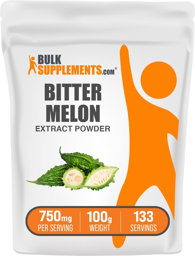 BulkSuplements.com Bitter Melon Extract Powder - Bitter Melon Suplement, Bitter Gourd Extract - Herbal Supplement, Gluten Free, 750mg per Serving, 100g (3.5 oz) (Paket 1)