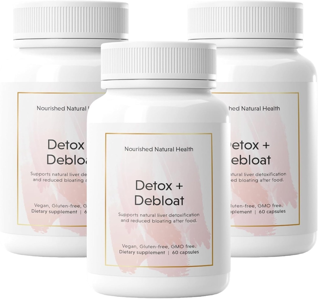 Nucheed Natural Detox + Debloat - Milk Thistle & Dandelion Root Vegan Suplement for Women - Bloating Relief & Diatles Dukungan - 180 Capsules