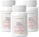 Nucheed Natural Detox + Debloat - Milk Thistle & Dandelion Root Vegan Suplement for Women - Bloating Relief & Diatles Dukungan - 180 Capsules