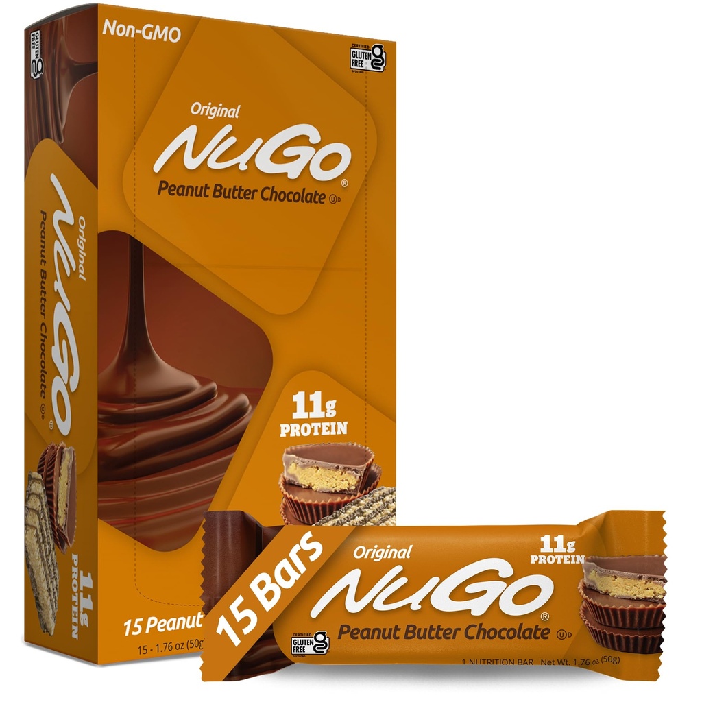 Bar Nugo Protein, Peanut Butter, 11g Protein, Gluten Free, 15 Count