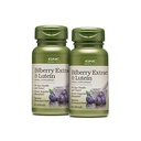 GNC Herbal Plus Bilberry Extract dan Lutein 124; Support Eye and Vision Health 12.4; Twin Pack (2 x 60 Count)