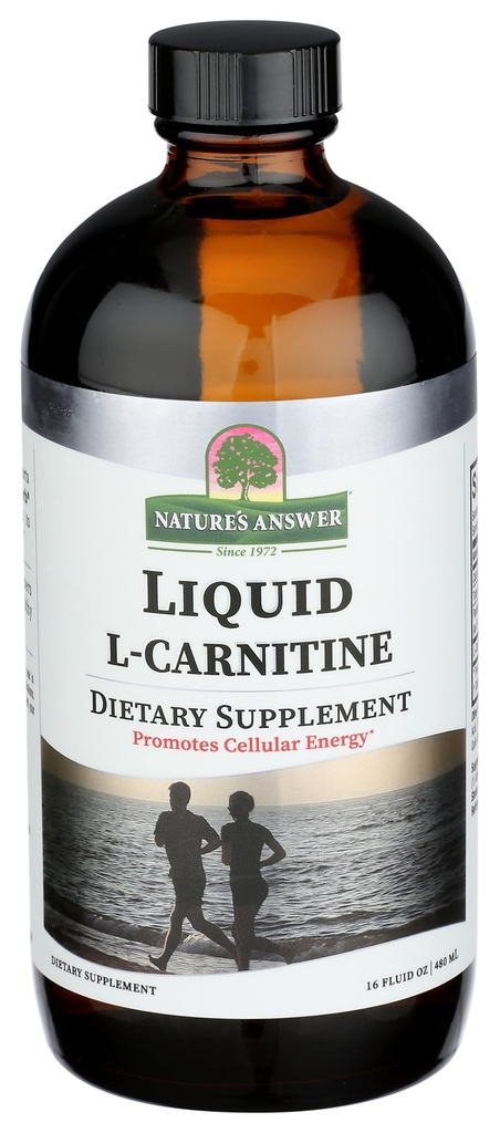 Nature 's Jawaban Liquid L- Carnitine Raspberry rasa 1200 mg 16- Fluid Ounces Cellular Energy Suplemen