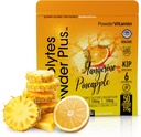 PowderVitamin Electrolytes Powder Plus (50 pelayan) Tangerine Pineapple Electrolyte Powder 0 Calorie Keto, 0 Sugar, No Maltodextrin, 1000mg Potasium, 120mg Calcium, 120mg Magnesium, Powder Hidration