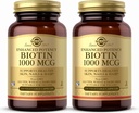 Solgar Biotin 1000 mcg, 250 Vegetable Capsules (Pack of 2) - Mendukung Skin sehat, Nails & Hair - Metabolisme Energy - Enhanced Potency - Non-GMO, Vegan, Gluten Free, Dairy Free, Kosher - 500 Pegawai