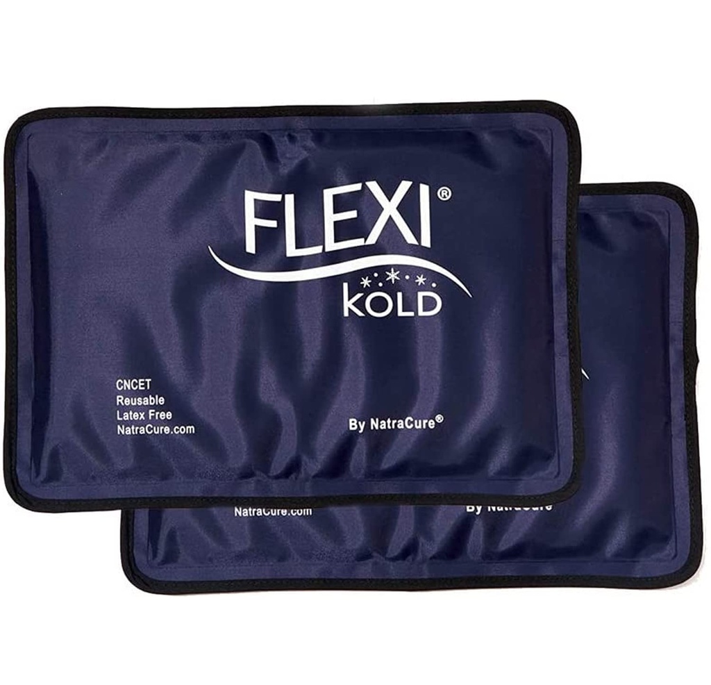2 Lempeng Es FlexKold Gel - Butiran Es untuk Injuries Reause, Relief Suit, Kemasan Es Knee, Setelah Operasi, Paket Es untuk Knee - 6303- COLD-2PK oleh NataCure - Medium - 2PK