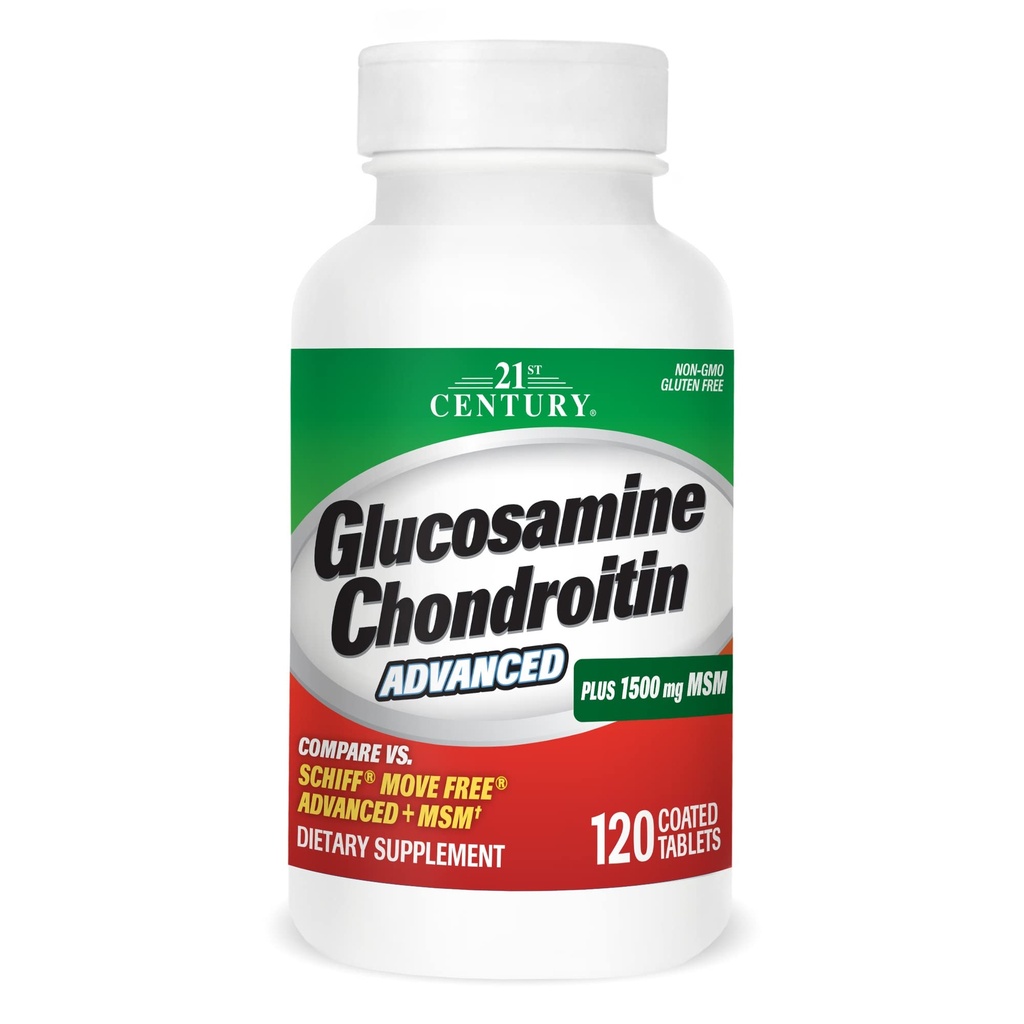 21 Abad Kesehatan Glucosamine Chondroitin Tingkat lanjut 120 Tab (27291)