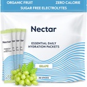 Paket Hidration Nektar - Paket Bubuk Elektrolytes - Sugar Free & 0 Calorie - Organic Fruit Liquid Daily IV Electrolytes Powder for Dehydration Relief & Rapid Rehydration (Grape 30 Pack)