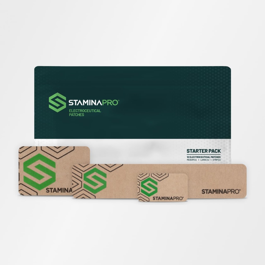 12 Patch - STAMINAPRO Elektroceutical Patches for Muscle Soreness, Strain, Muscle Fatigue, and Muscle Tighteness