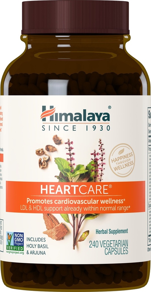 Hilaya HeartCare, Cholesterol & Blood Pressure Suplemen Tekanan Darah untuk Kesehatan Kardiovaskular dan Kesehatan Jantung, 720mg, 240 Kasules, 2 Pasokan Bulan