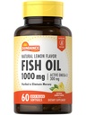 Sundance Fish Oil 1000mg 124; 60 Softgeels 124; Lemon Alam Flavor 124; dengan Omega-3 Aktif 124; Non-GMO dan Gluten Free Suplemen