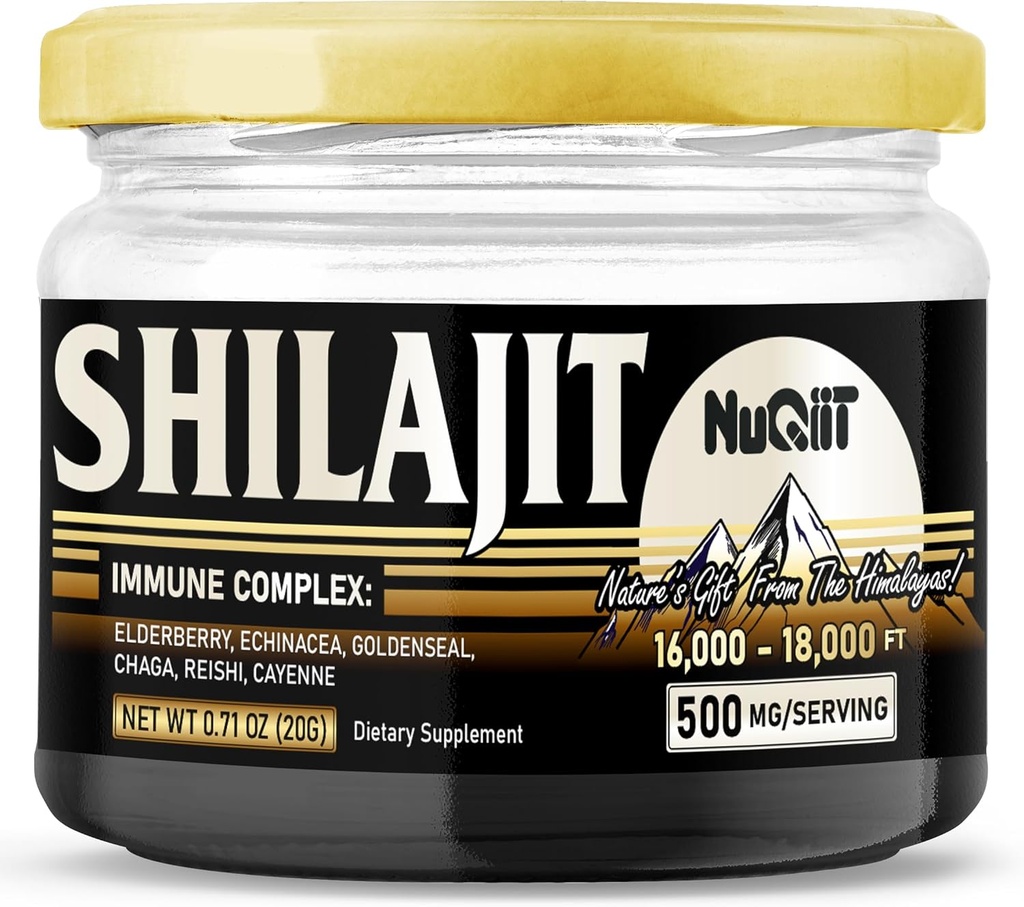 20 Gr - Shilajit Resinand Imune Dukung Blend Elderberry, Echinacea, Goldenseal, Chaga, Reishi dan Cayenne