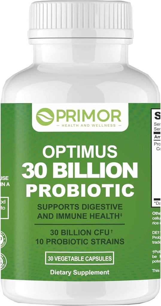 30 Miliar Progories - 10 Strains 124; Vegan, Non- GMO 124; Heally Gut - Pasokan Digetivity - Occasional Constipation, Diare, Gas & Bloat.