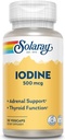 Solaray Iodin 500 mcg 124; May Help Support Healthy Thyroid Fungsi, Metabolism, Fokus dan Energi 124; Non- GMO, Vegan 124; 30 VechCaps Attales 124; Paket 2