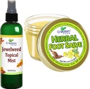 Jewelweed Topical Mist 8 Oz and Herbal Foot Salve 4 Oz