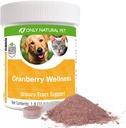 Hanya Natural Pet Cranberry Wellness Antioksidant Powder for Dogs and Cats - Nutration Berry Powder Suplement for Urinary Tract Health dengan Vitamin C - 110 Servis